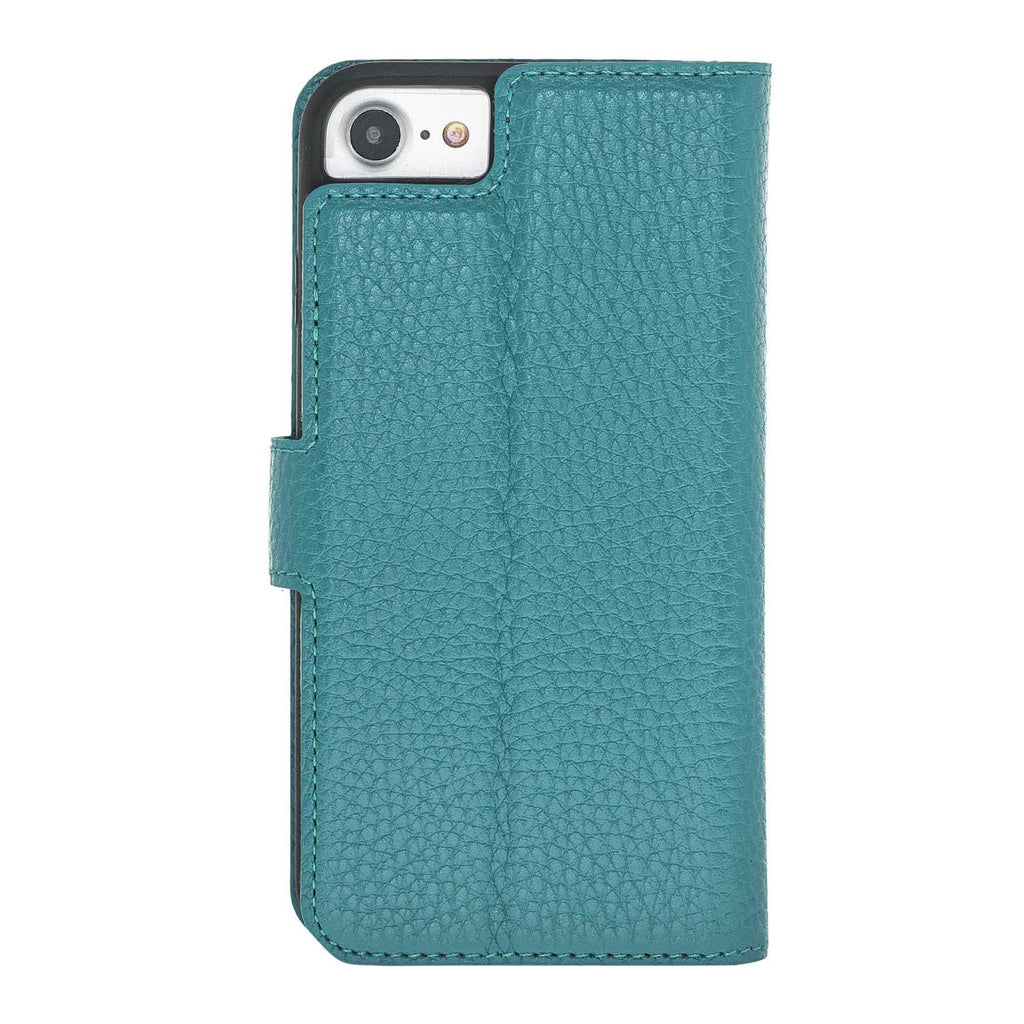 iPhone SE / 8 / 7 Turquoise Leather Detachable 2-in-1 Wallet Case with Card Holder - Hardiston - 5