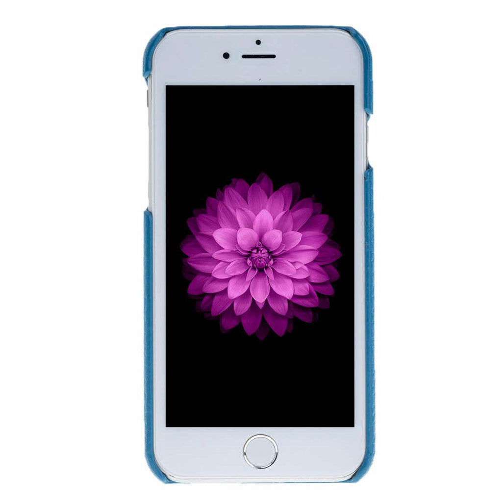 iPhone SE / 8 / 7 Turquoise Leather Snap-On Case with Card Holder - Hardiston - 4