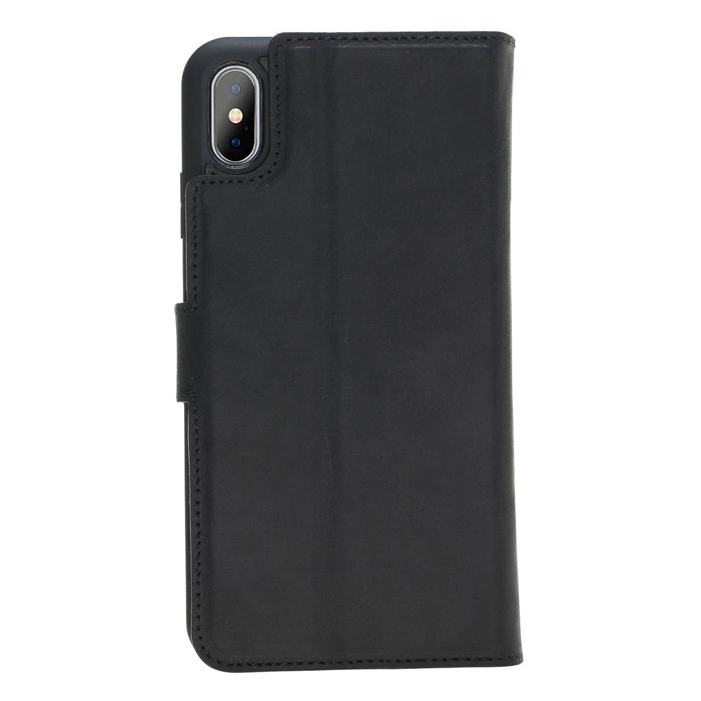 iPhone X / XS Black Leather Detachable Dual 2-in-1 Wallet Case with Card Holder - Hardiston - 6