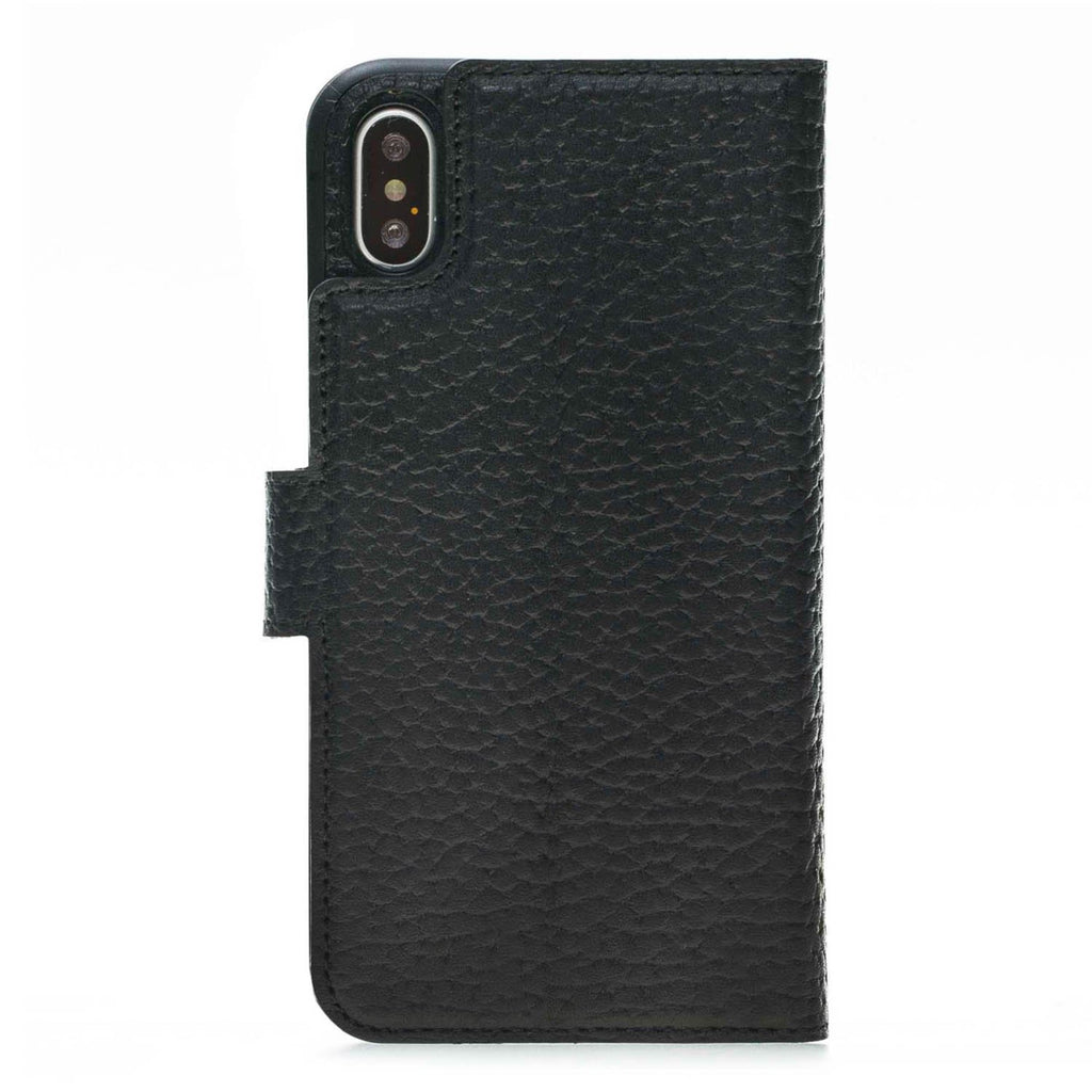 iPhone X/XS Black Leather Detachable 2-in-1 Wallet Case with Card Holder - Hardiston - 4