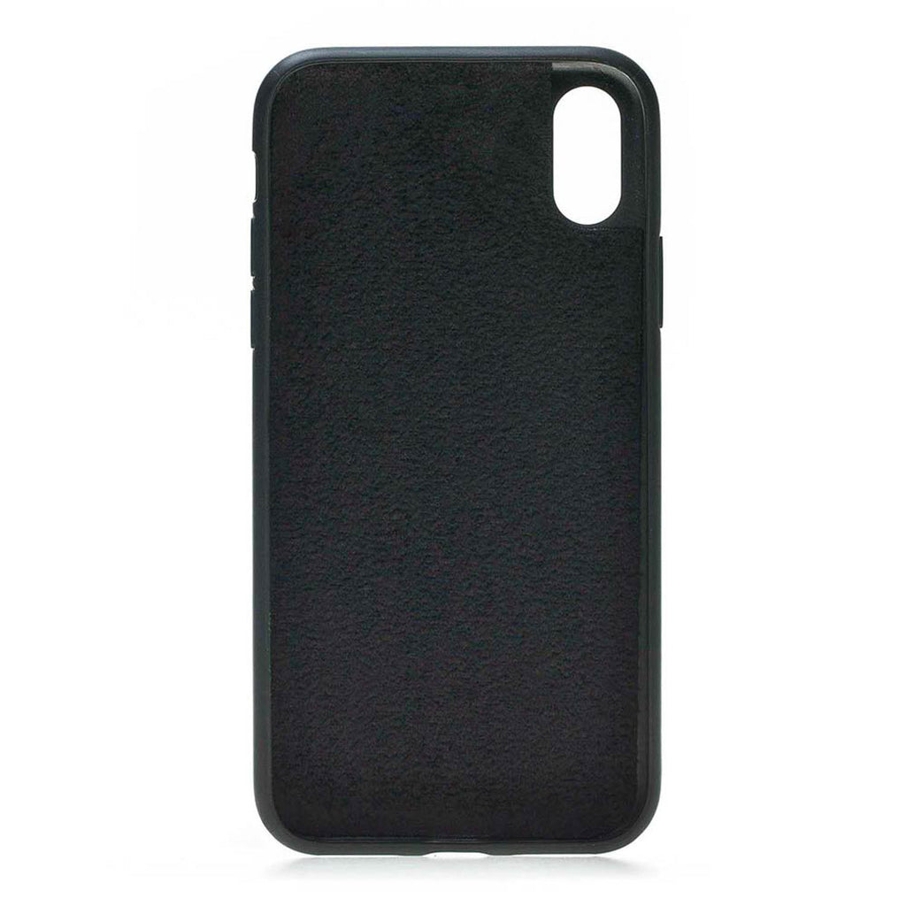 iPhone X / XS Black Leather Snap-On Flex Case - Hardiston - 3