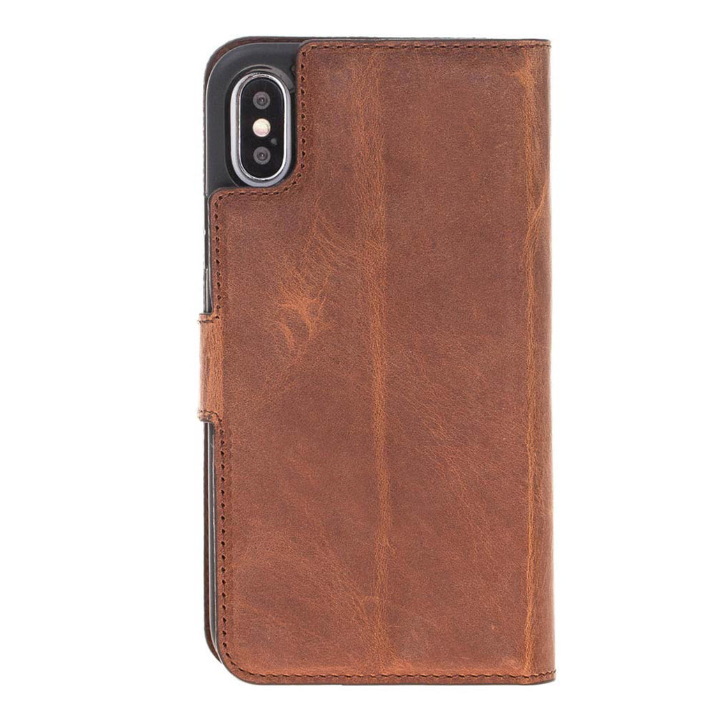 iPhone X / XS Brown Leather Detachable Dual 2-in-1 Wallet Case with Card Holder - Hardiston - 6