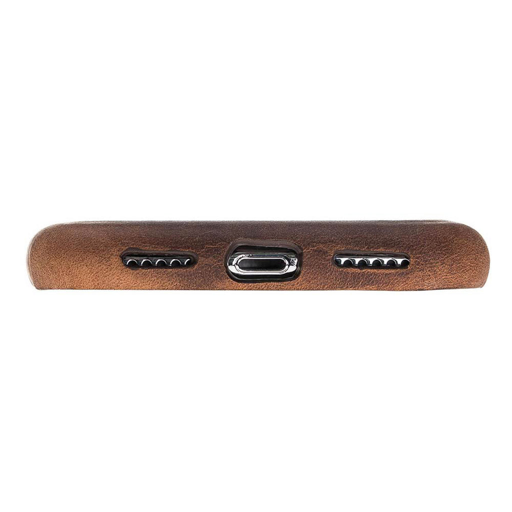 iPhone X / XS Brown Leather Snap-On Case - Hardiston - 6
