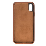 iPhone X-XS Brown Leather Snap-On Case with Card Holder - Hardiston - 3