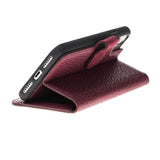 iPhone X/XS Burgundy Leather Detachable 2-in-1 Wallet Case with Card Holder - Hardiston - 8