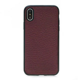 iPhone X / XS Burgundy Leather Snap-On Flex Case - Hardiston - 1