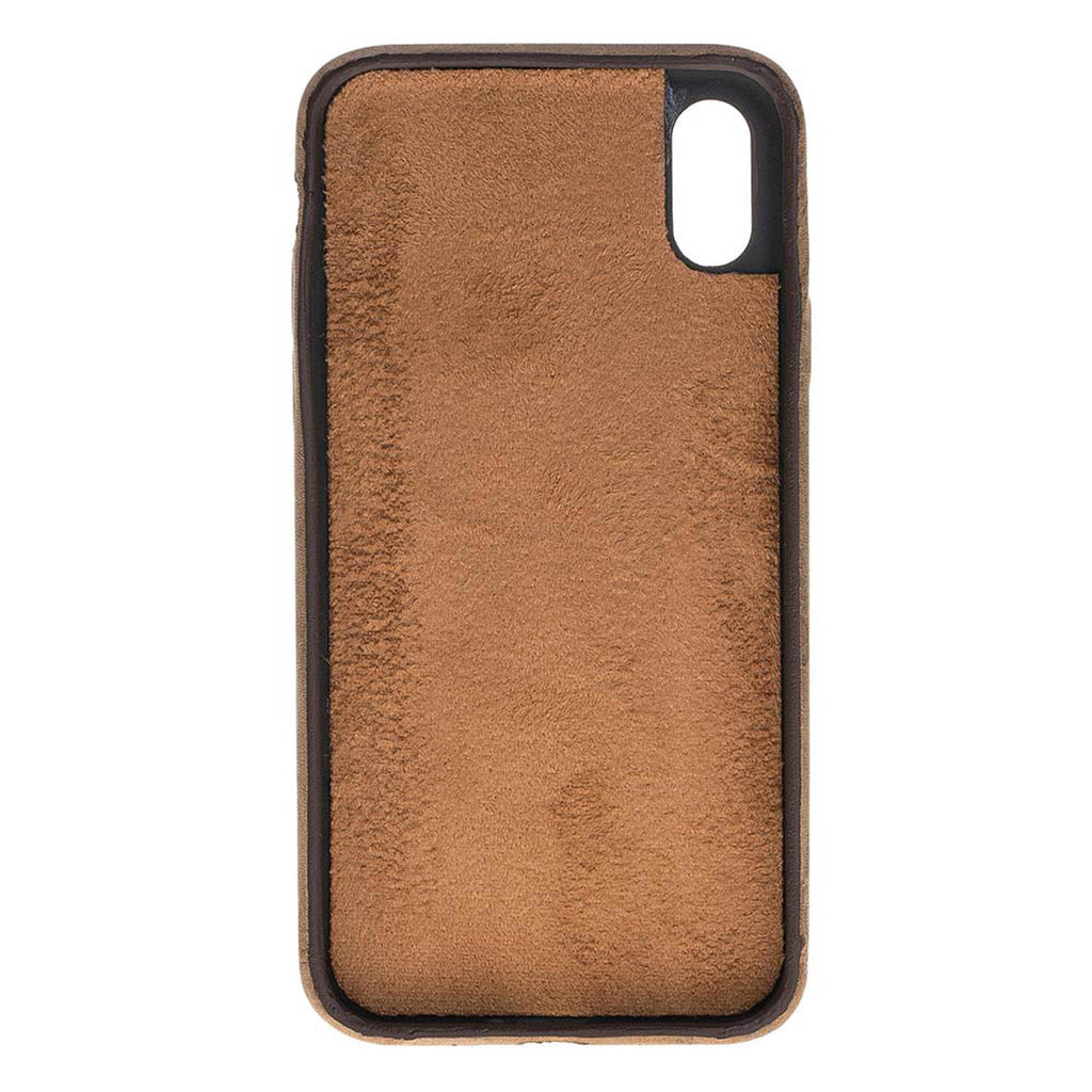 iPhone X / XS Camel Leather Snap-On Case - Hardiston - 3