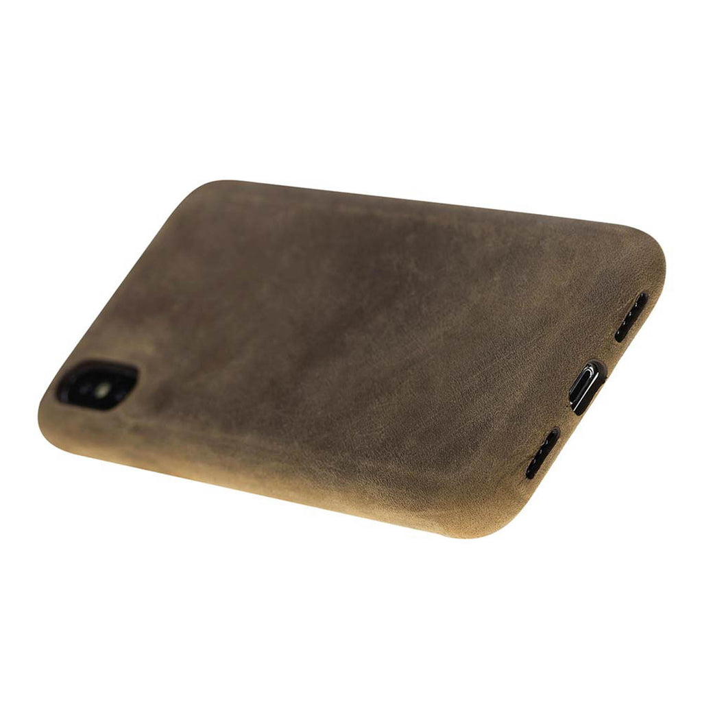 iPhone X / XS Camel Leather Snap-On Case - Hardiston - 4