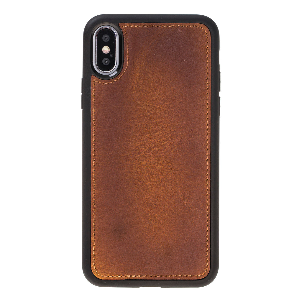 iPhone X/XS Cinnamon Leather Detachable 2-in-1 Wallet Case with Card Holder - Hardiston - 6