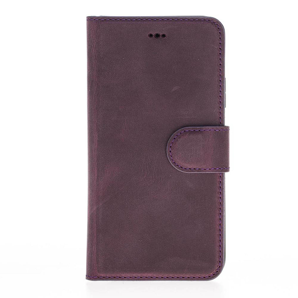 iPhone X/XS Purple Leather Detachable 2-in-1 Wallet Case with Card Holder - Hardiston - 4