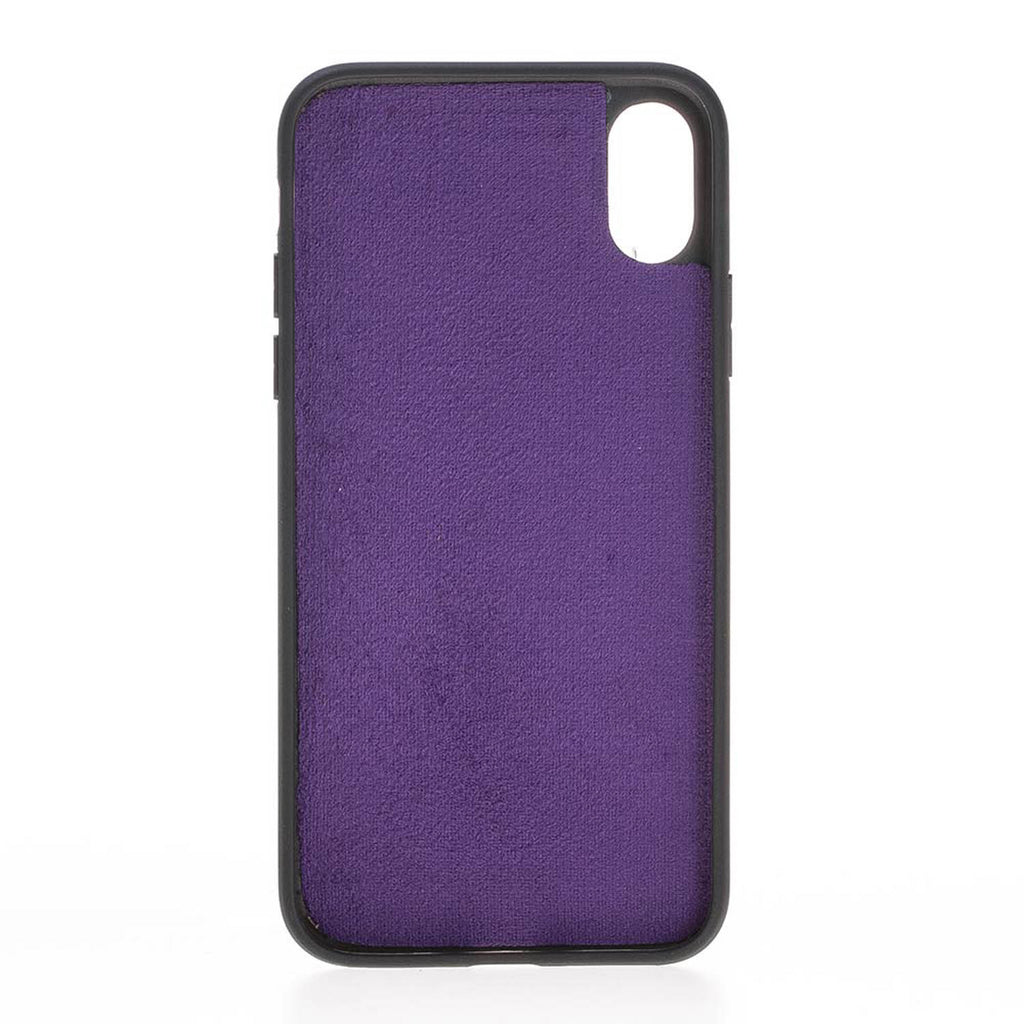 iPhone X/XS Purple Leather Detachable 2-in-1 Wallet Case with Card Holder - Hardiston - 7
