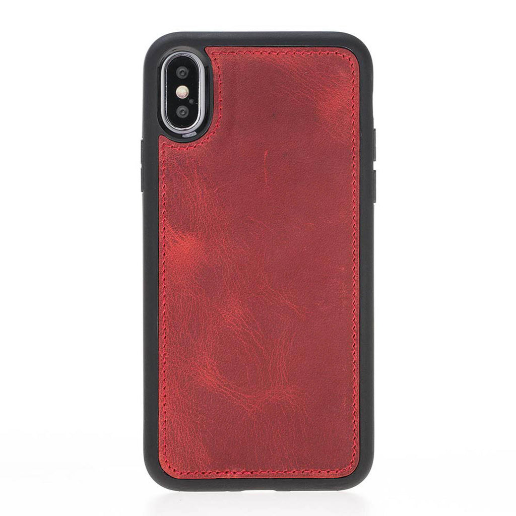 iPhone X/XS Red Leather Detachable 2-in-1 Wallet Case with Card Holder - Hardiston - 6