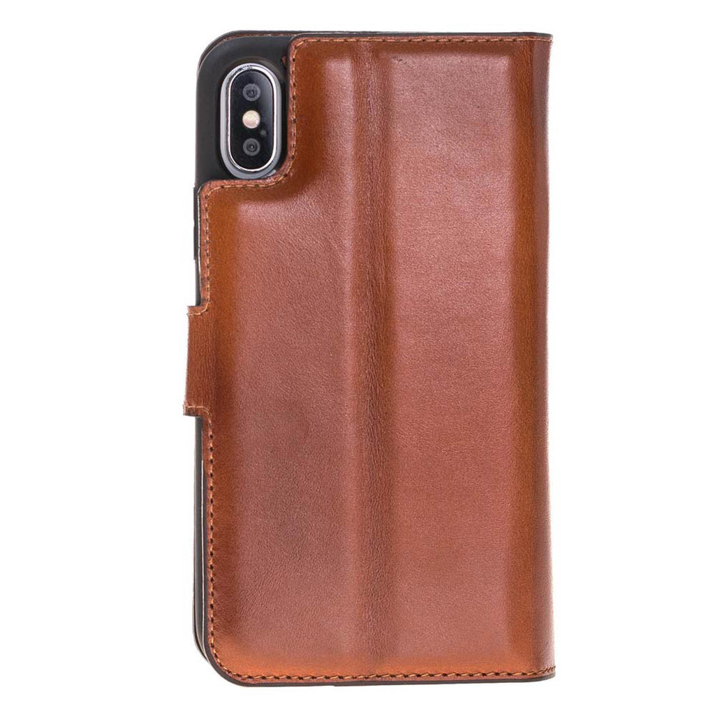 iPhone X / XS Russet Leather Detachable Dual 2-in-1 Wallet Case with Card Holder - Hardiston - 6