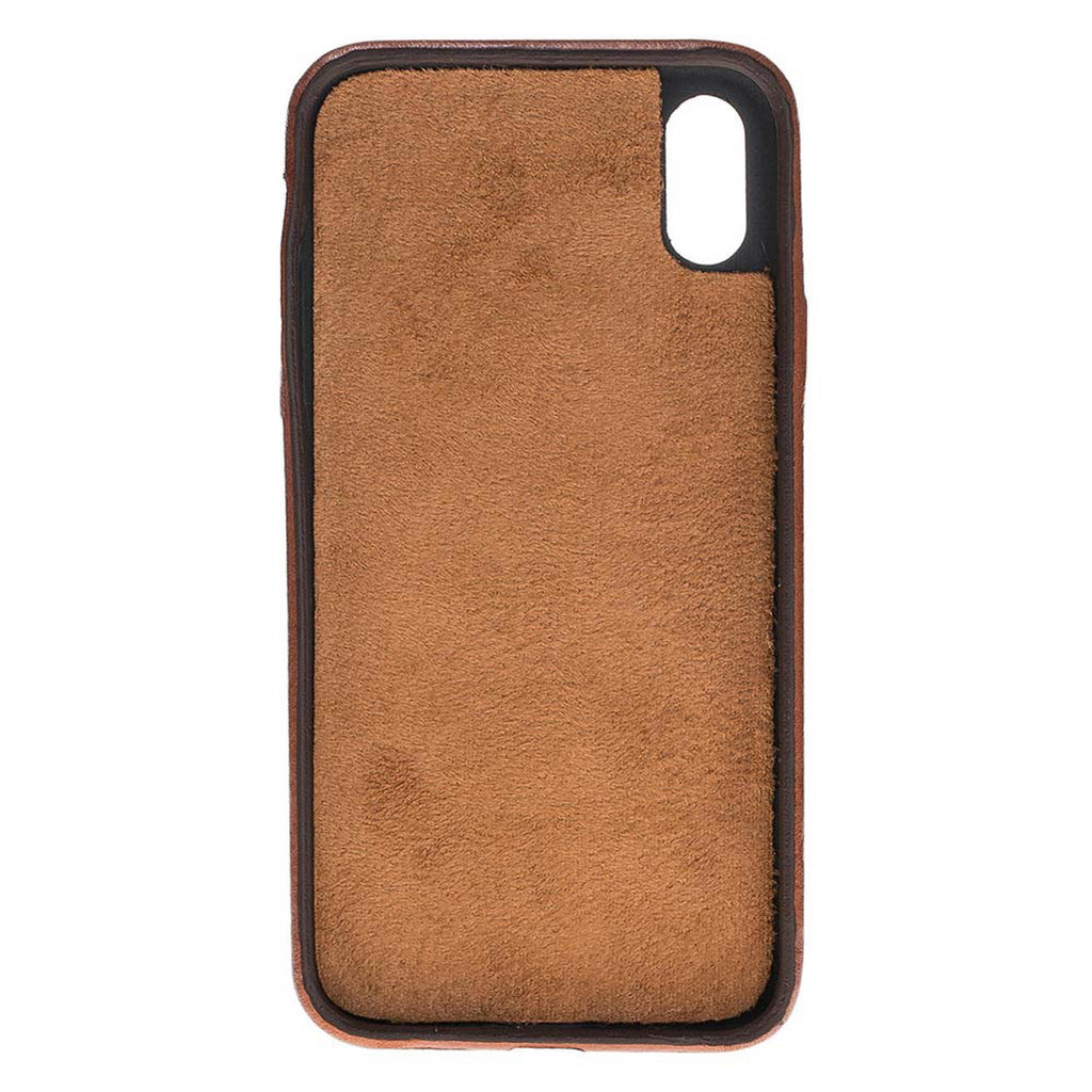 iPhone X-XS Russet Leather Snap-On Case with Card Holder - Hardiston - 3