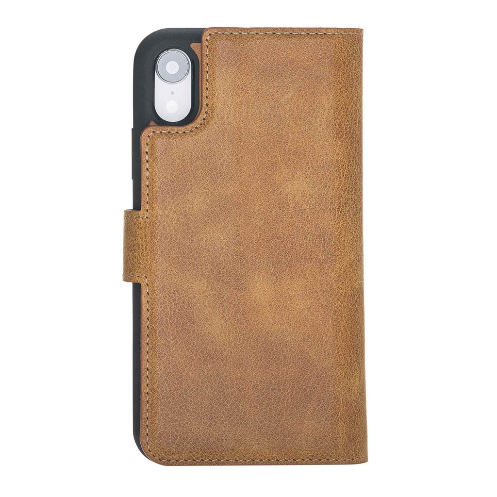 iPhone XR Amber Leather Detachable 2-in-1 Wallet Case with Card Holder - Hardiston - 5