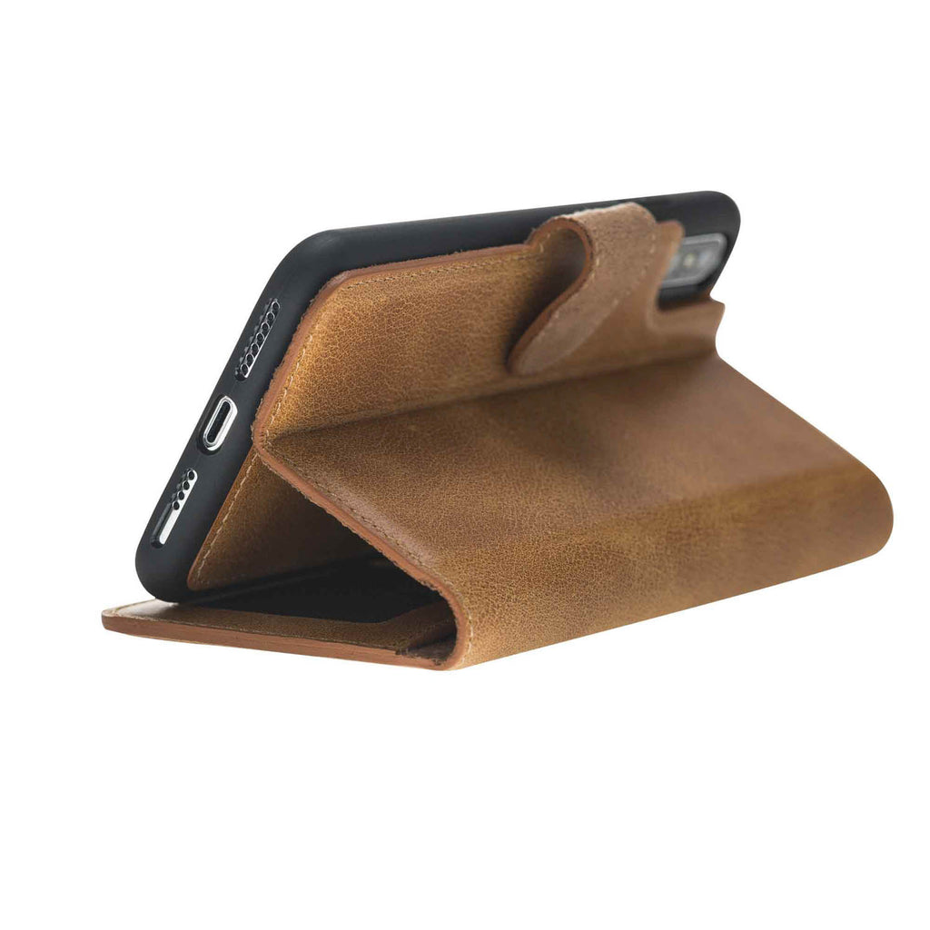 iPhone XR Amber Leather Detachable 2-in-1 Wallet Case with Card Holder - Hardiston - 8