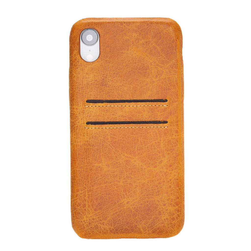 iPhone XR Amber Leather Snap-On Case with Card Holder - Hardiston - 2