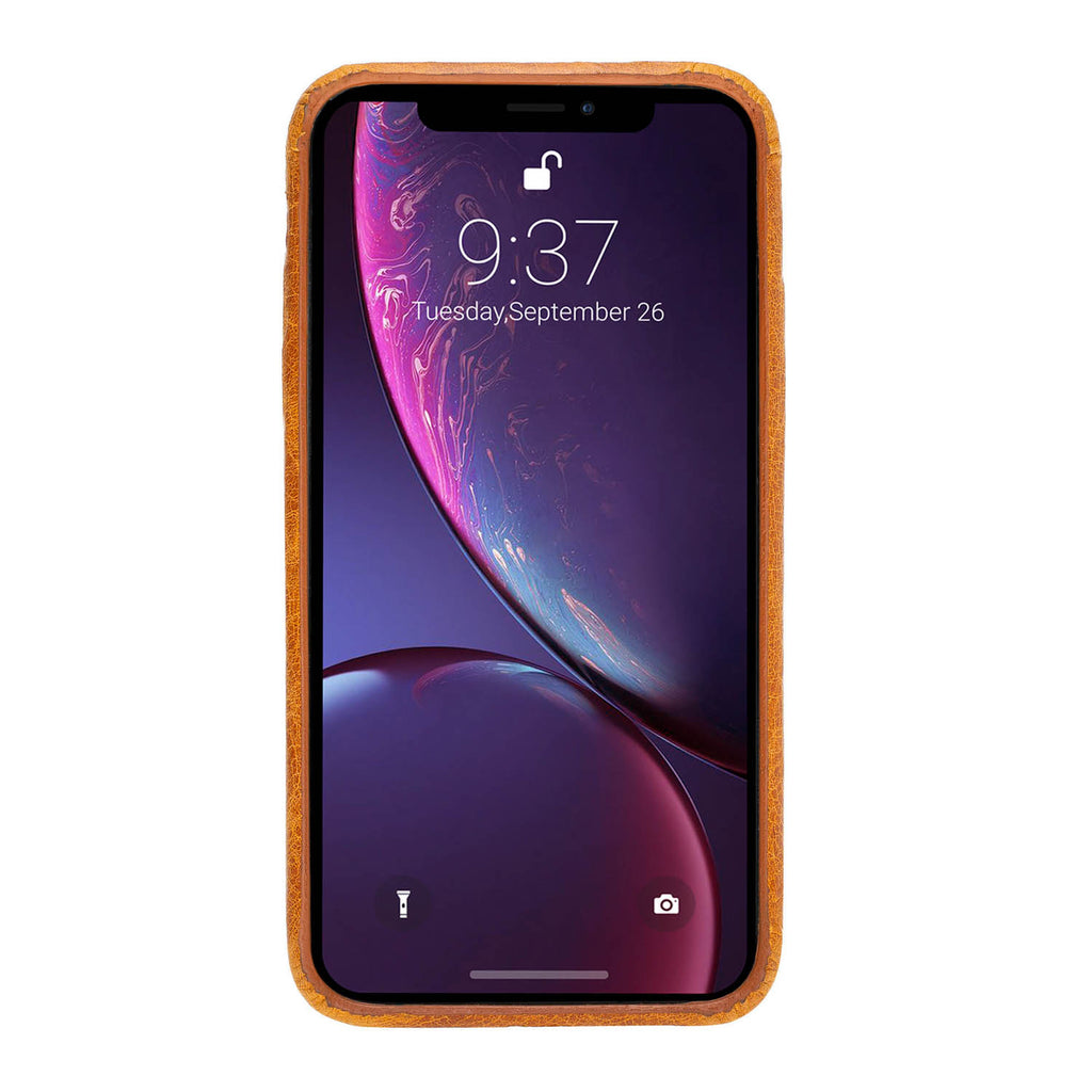 iPhone XR Amber Leather Snap-On Case with Card Holder - Hardiston - 3