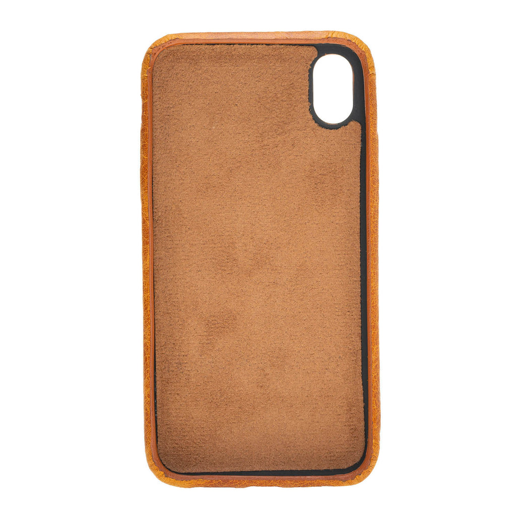 iPhone XR Amber Leather Snap-On Case with Card Holder - Hardiston - 4