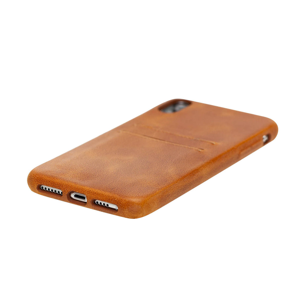 iPhone XR Amber Leather Snap-On Case with Card Holder - Hardiston - 5