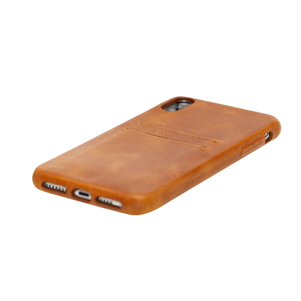 iPhone XR Amber Leather Snap-On Case with Card Holder - Hardiston - 6