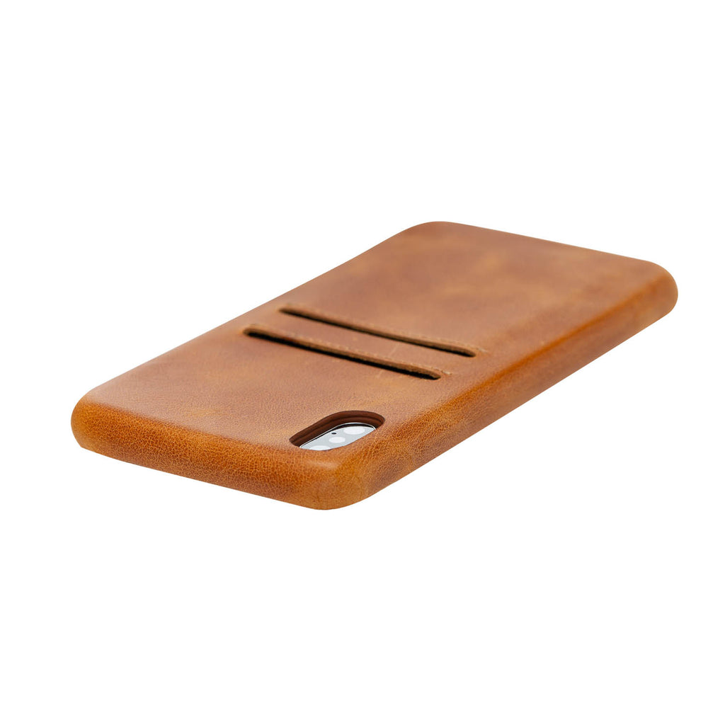 iPhone XR Amber Leather Snap-On Case with Card Holder - Hardiston - 7