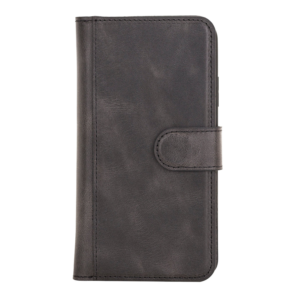 iPhone XR Black Leather Detachable Dual 2-in-1 Wallet Case with Card Holder - Hardiston - 5