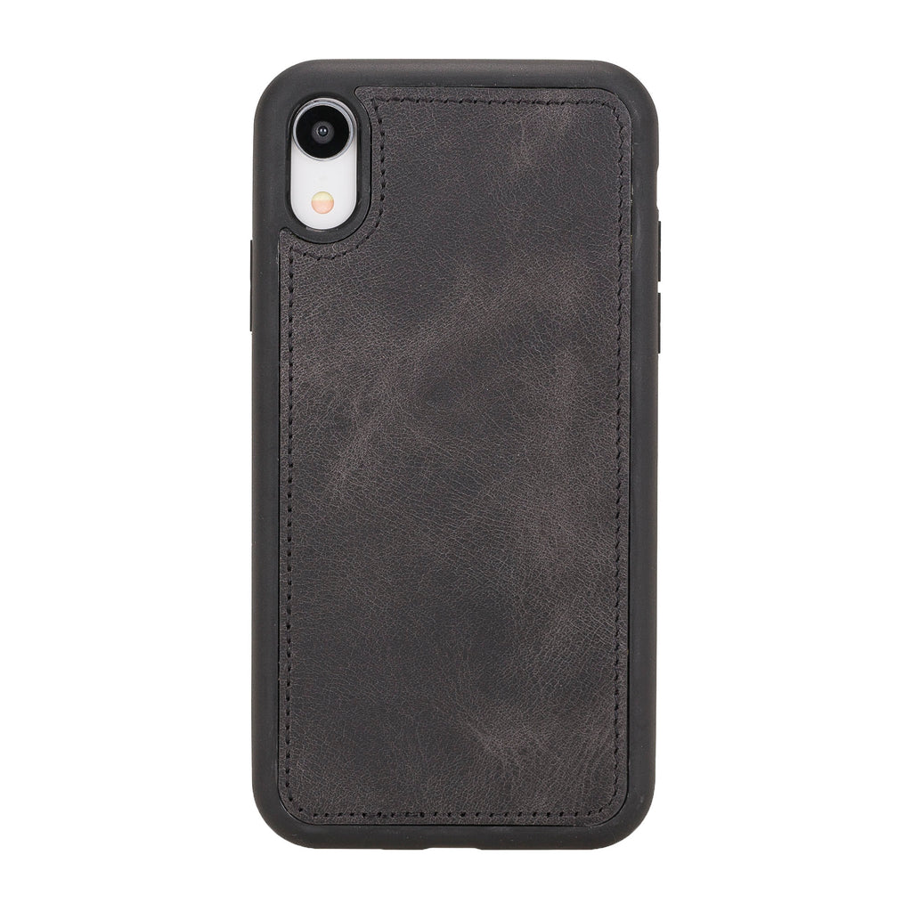 iPhone XR Black Leather Detachable Dual 2-in-1 Wallet Case with Card Holder - Hardiston - 7