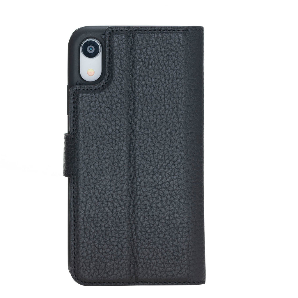 iPhone XR Black Leather Detachable 2-in-1 Wallet Case with Card Holder - Hardiston - 5