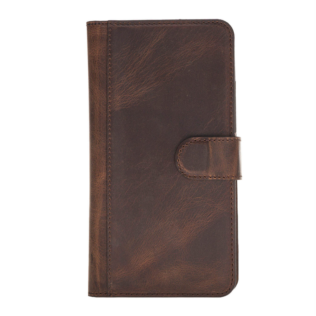 iPhone XR Brown Leather Detachable Dual 2-in-1 Wallet Case with Card Holder - Hardiston - 5