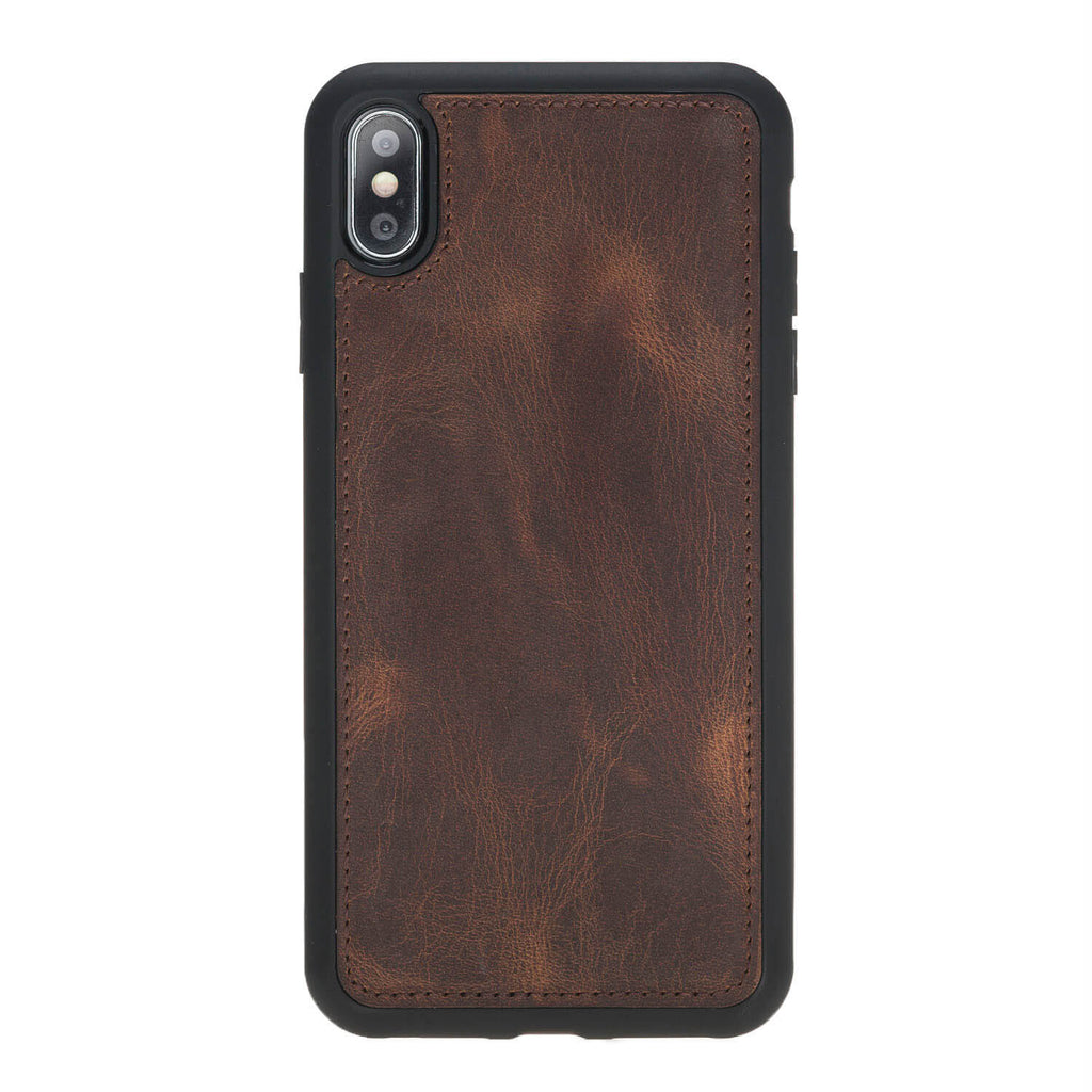 iPhone XR Brown Leather Detachable Dual 2-in-1 Wallet Case with Card Holder - Hardiston - 7