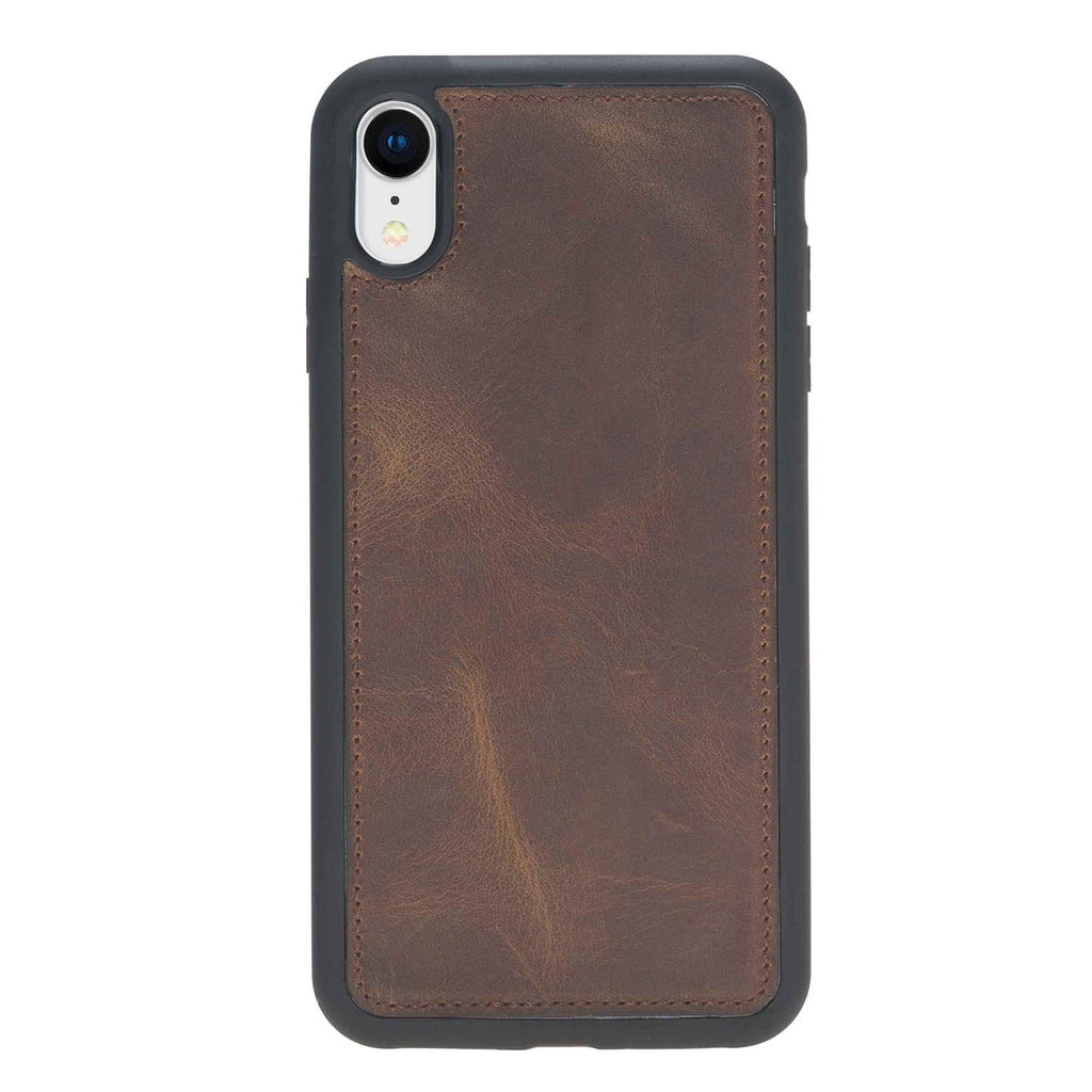 iPhone XR Brown Leather Detachable 2-in-1 Wallet Case with Card Holder - Hardiston - 6