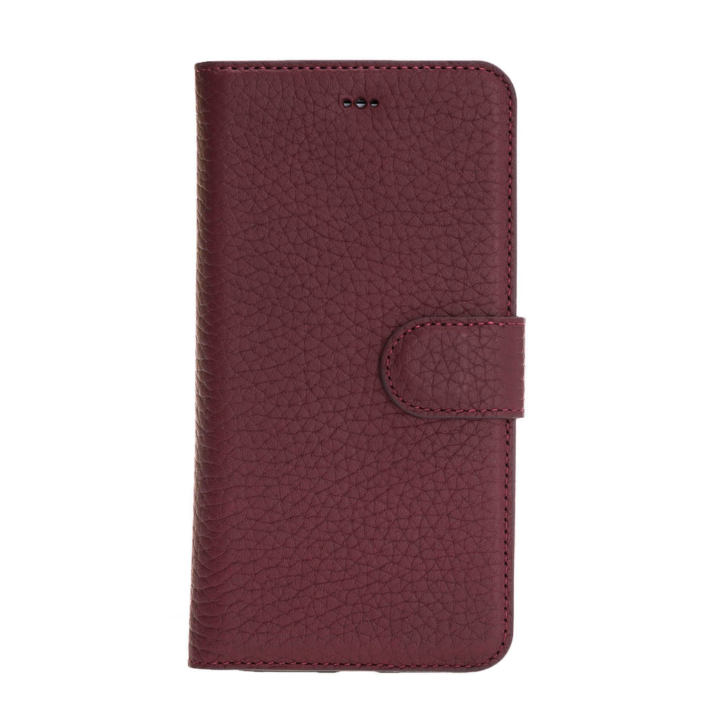 iPhone XR Burgundy Leather Detachable 2-in-1 Wallet Case with Card Holder - Hardiston - 4