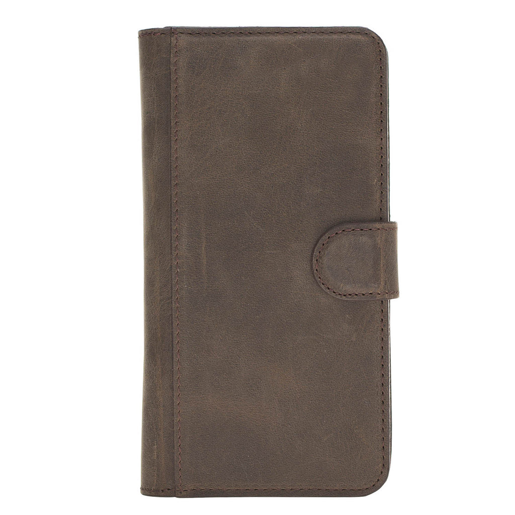 iPhone XR Mocha Leather Detachable Dual 2-in-1 Wallet Case with Card Holder - Hardiston - 5