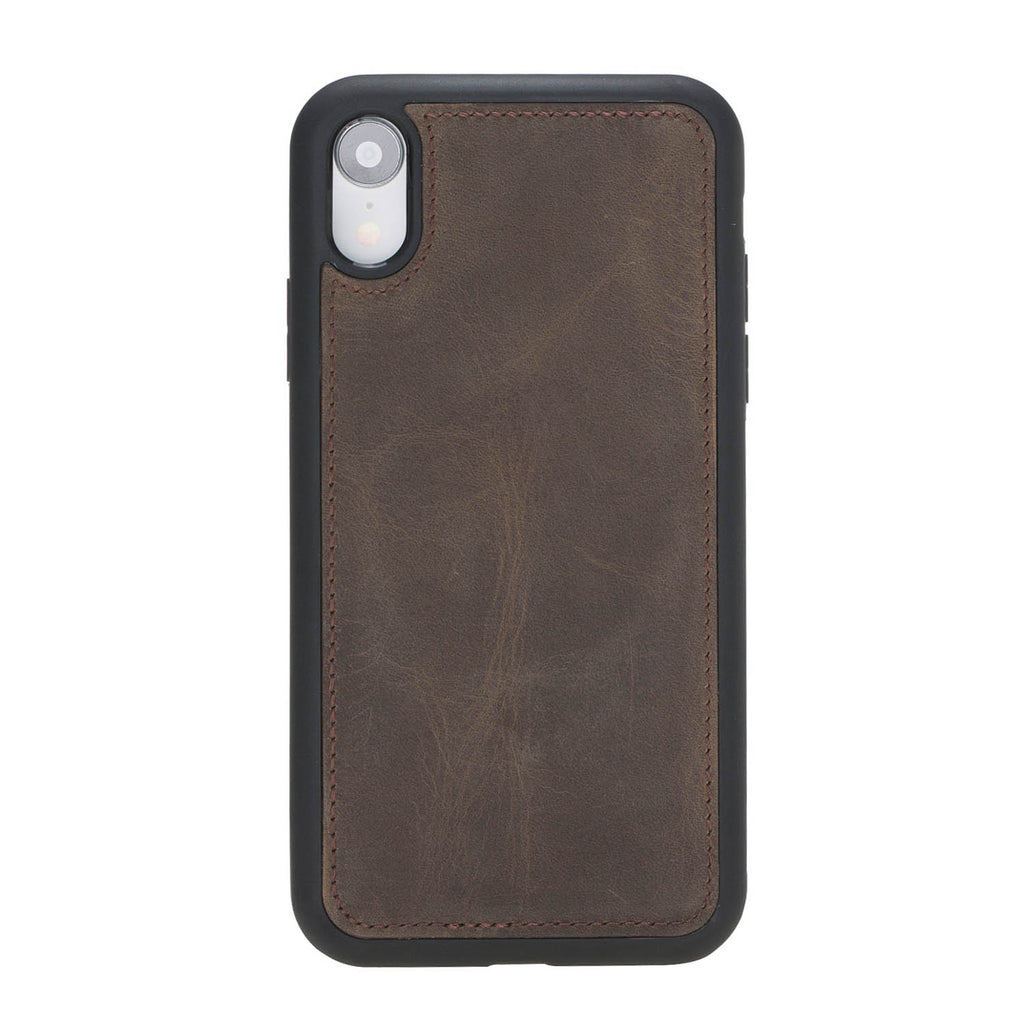 iPhone XR Mocha Leather Detachable Dual 2-in-1 Wallet Case with Card Holder - Hardiston - 7