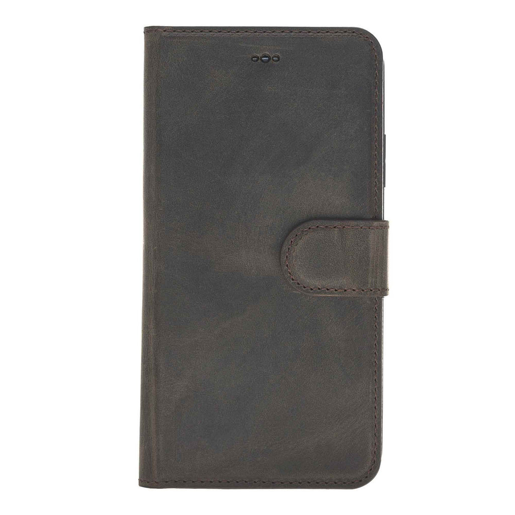 iPhone XR Mocha Leather Detachable 2-in-1 Wallet Case with Card Holder - Hardiston - 4