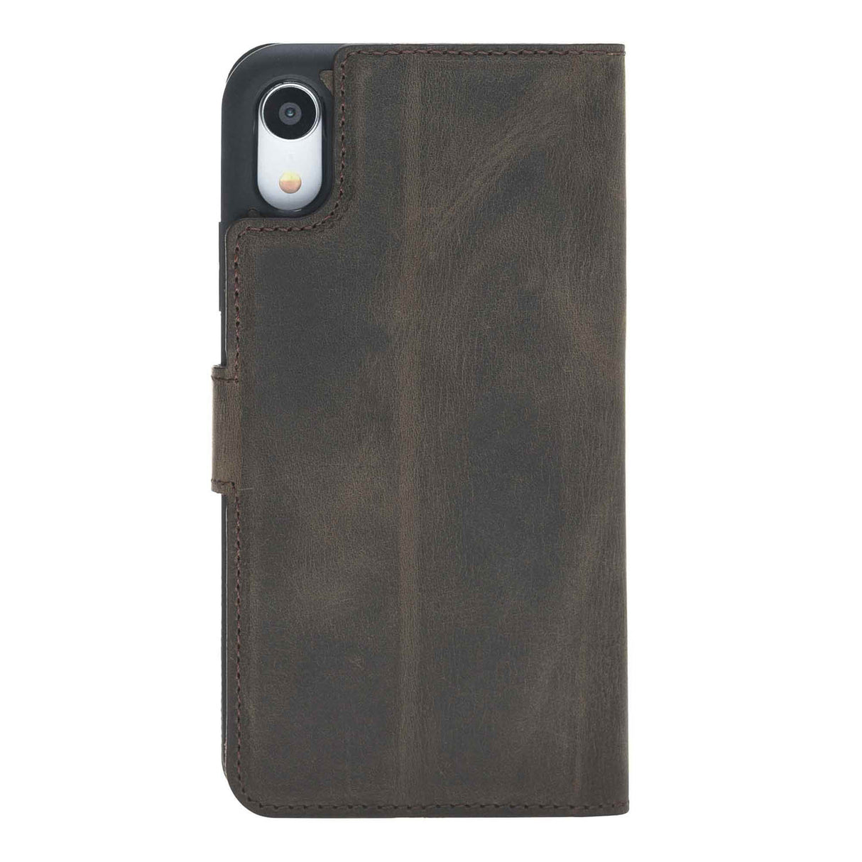 iPhone XR Mocha Leather Detachable 2-in-1 Wallet Case with Card Holder - Hardiston - 5