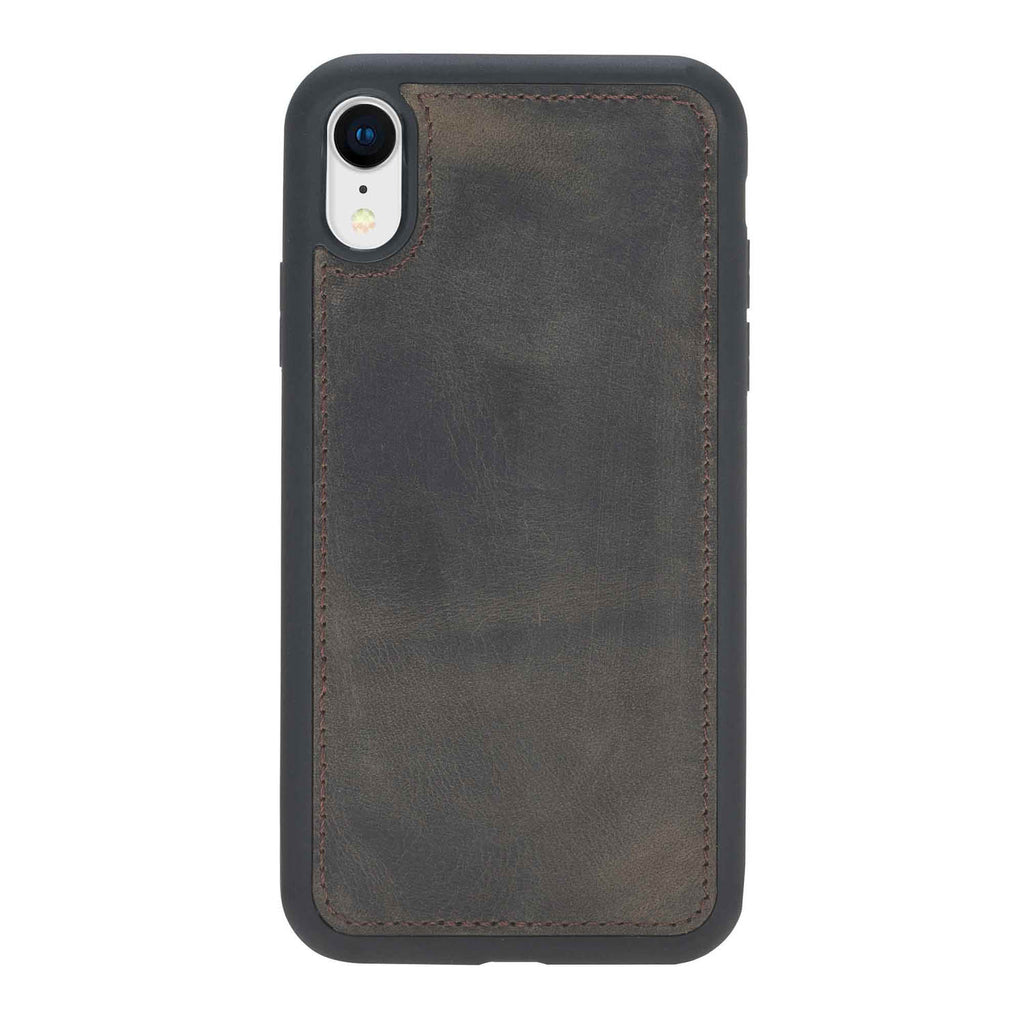 iPhone XR Mocha Leather Detachable 2-in-1 Wallet Case with Card Holder - Hardiston - 6