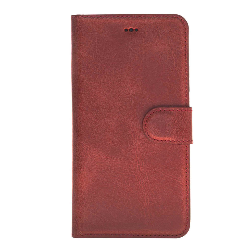 iPhone XR Red Leather Detachable 2-in-1 Wallet Case with Card Holder - Hardiston - 4