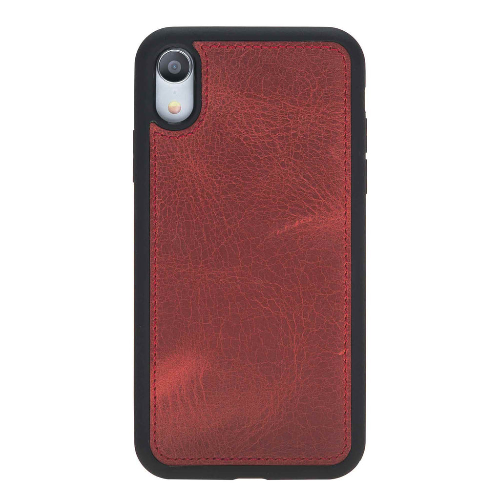 iPhone XR Red Leather Detachable 2-in-1 Wallet Case with Card Holder - Hardiston - 6