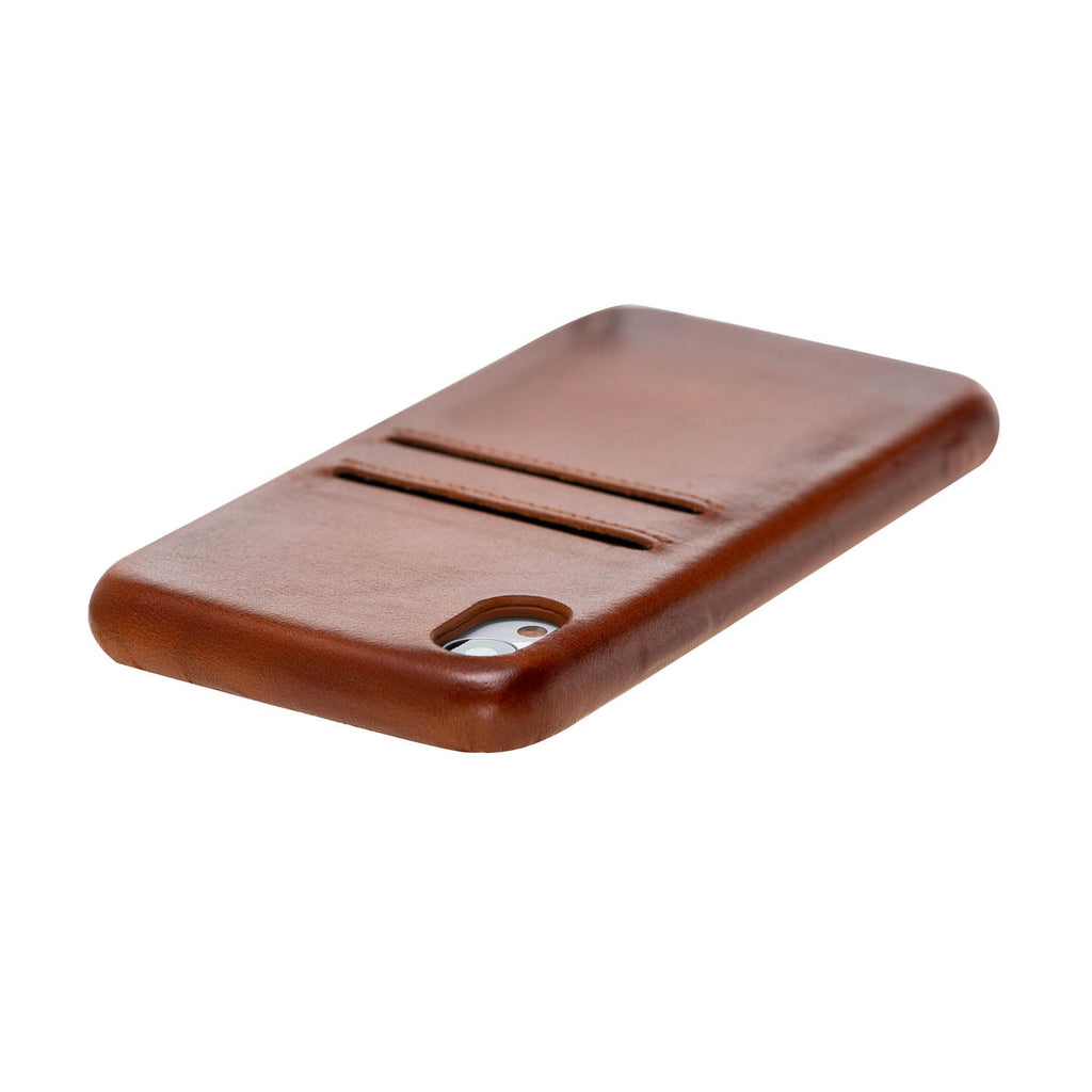 iPhone XR Russet Leather Snap-On Case with Card Holder - Hardiston - 7