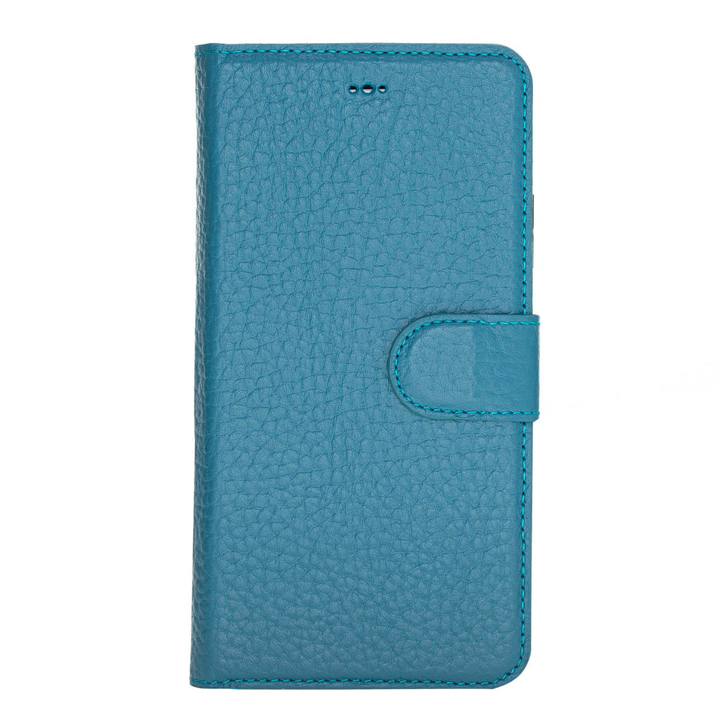 iPhone XR Turquoise Leather Detachable 2-in-1 Wallet Case with Card Holder - Hardiston - 4