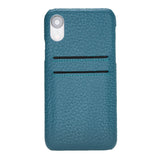 iPhone XR Turquoise Leather Snap-On Case with Card Holder - Hardiston - 2