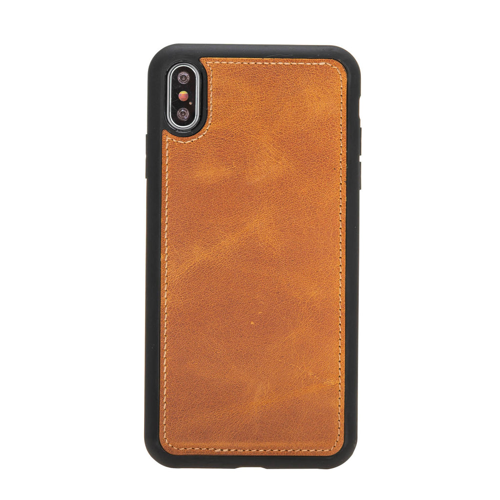 iPhone XS Max Amber Leather Detachable Dual 2-in-1 Wallet Case with Card Holder - Hardiston - 7