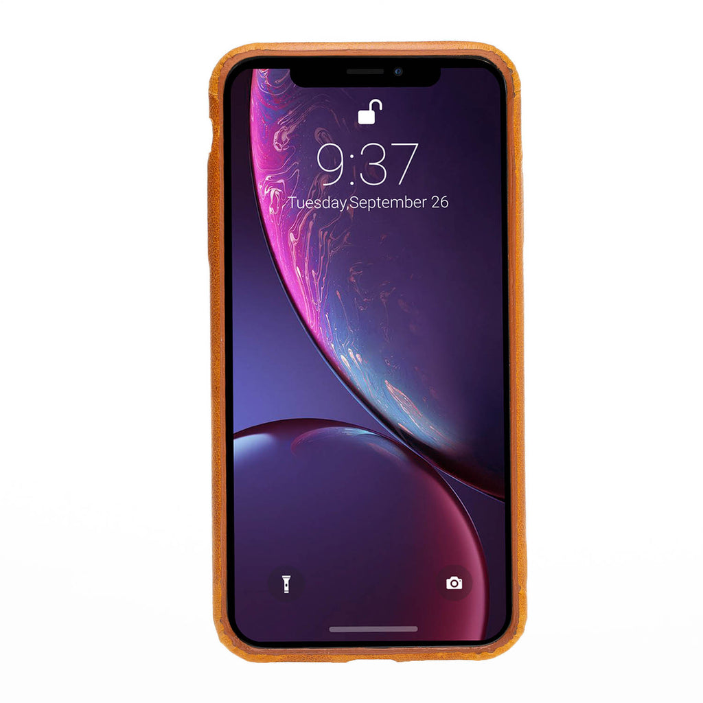 iPhone XS Max Amber Leather Snap-On Case with Card Holder - Hardiston - 3