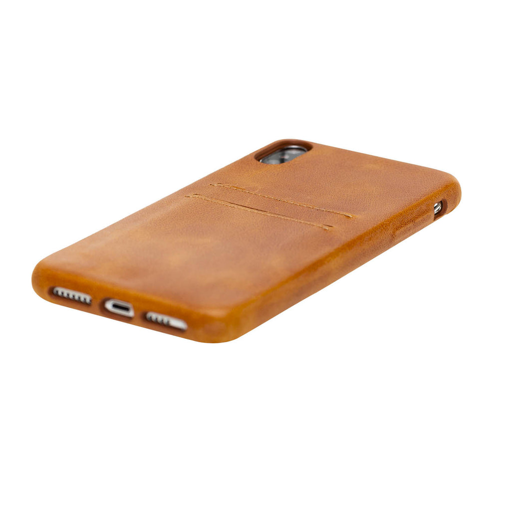 iPhone XS Max Amber Leather Snap-On Case with Card Holder - Hardiston - 6