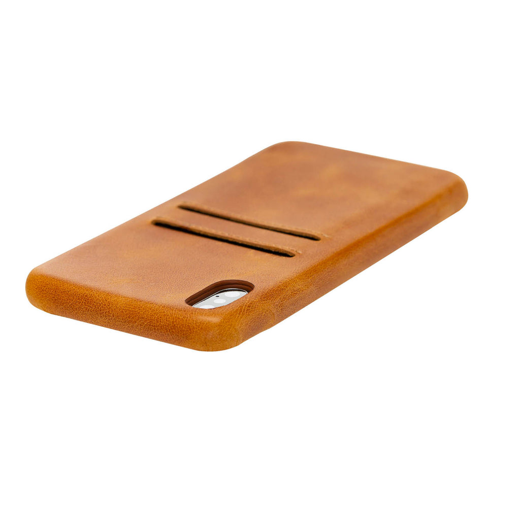 iPhone XS Max Amber Leather Snap-On Case with Card Holder - Hardiston - 7