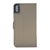 iPhone XS Max Beige Leather Detachable 2-in-1 Wallet Case with Card Holder - Hardiston - 5