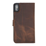 iPhone XS Max Brown Leather Detachable Dual 2-in-1 Wallet Case with Card Holder - Hardiston - 6