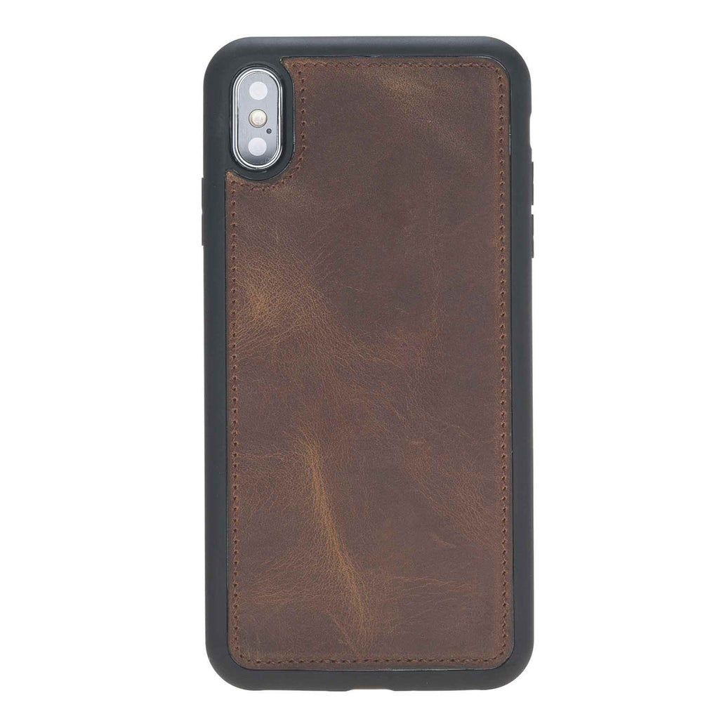 iPhone XS Max Brown Leather Detachable 2-in-1 Wallet Case with Card Holder - Hardiston - 6